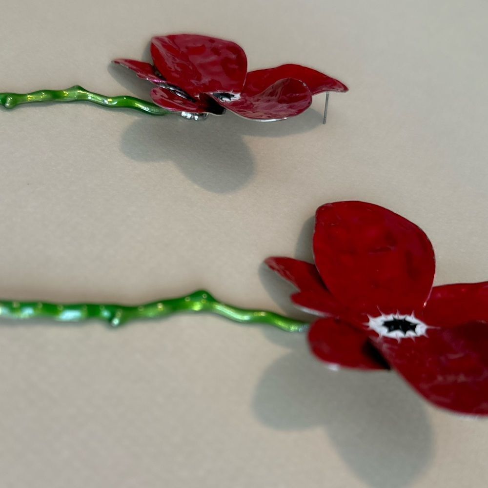 Flower statement earrings N1034 - Picture 4 of 5